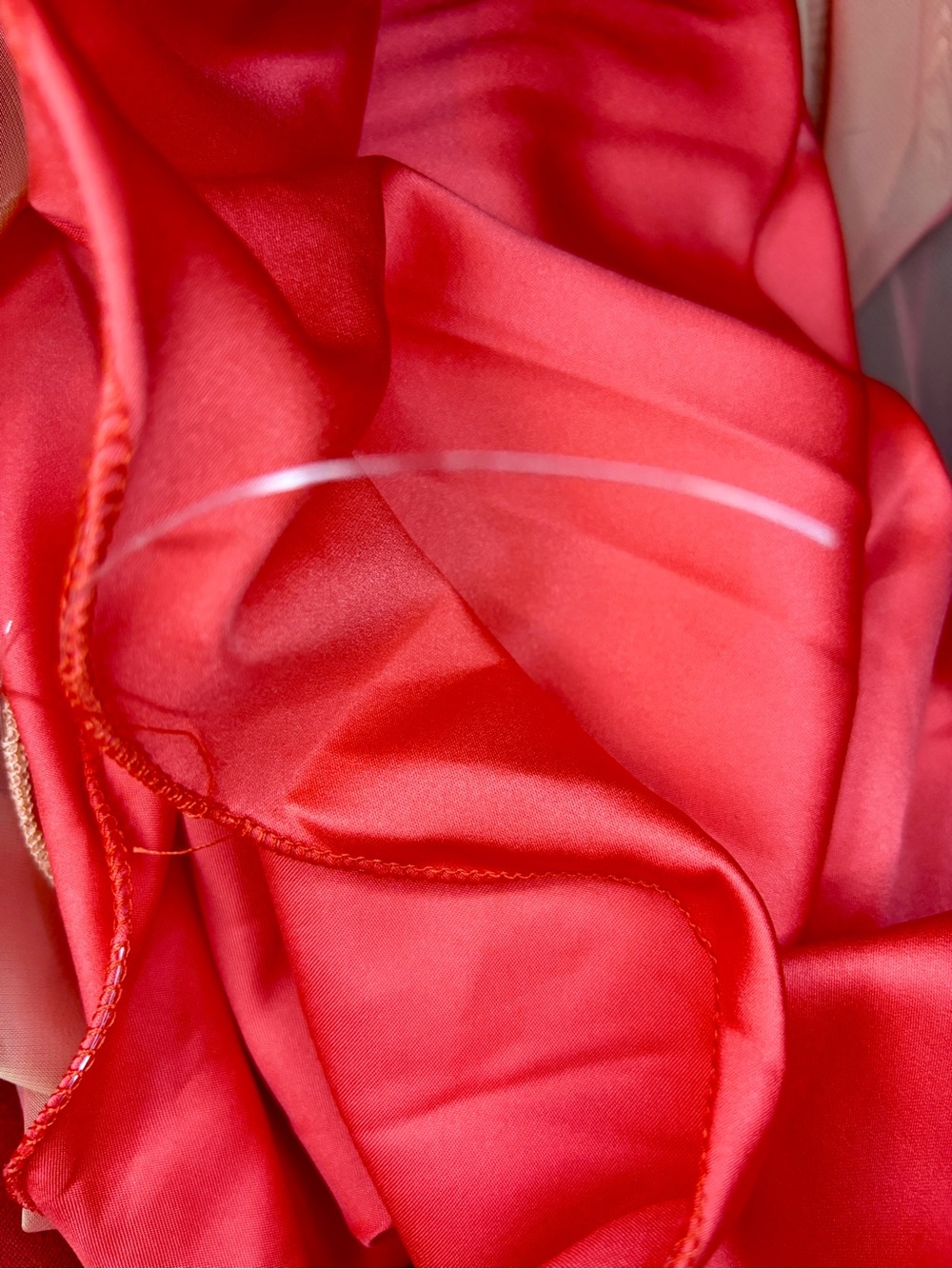 Handmade Coral Suede-Waist Tulle Chiffon Circle Maxi Skirt S/M - Picture 10 of 16